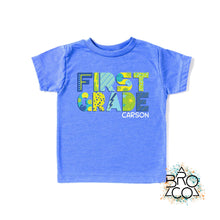 Load image into Gallery viewer, Boys School Shirt - Back To School Shirt - First Day Of School - First Grade Tshirt - 1st Grader Boy Shirt - Boy First Grade Tee