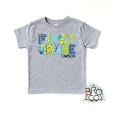 Load image into Gallery viewer, Boys School Shirt - Back To School Shirt - First Day Of School - First Grade Tshirt - 1st Grader Boy Shirt - Boy First Grade Tee