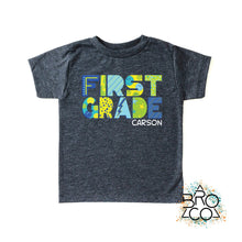 Load image into Gallery viewer, Boys School Shirt - Back To School Shirt - First Day Of School - First Grade Tshirt - 1st Grader Boy Shirt - Boy First Grade Tee