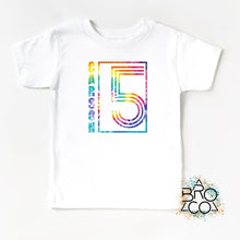 Load image into Gallery viewer, 5th Birthday Personalized Tie Dye Shirt