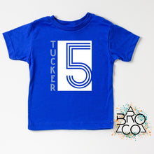 Load image into Gallery viewer, 5 Block Birthday Tee