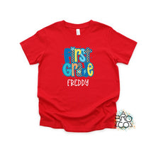 Load image into Gallery viewer, First Grade Shirt - First Day Of School - Back To School - School Shirt Boy - Personalized Shirt
