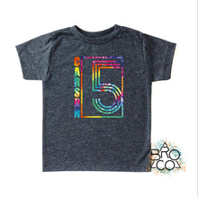 Load image into Gallery viewer, 5th Birthday Personalized Tie Dye Shirt