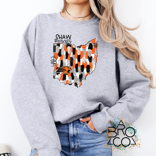 Shaw Beavers - Grey Crewneck Sweatshirt
