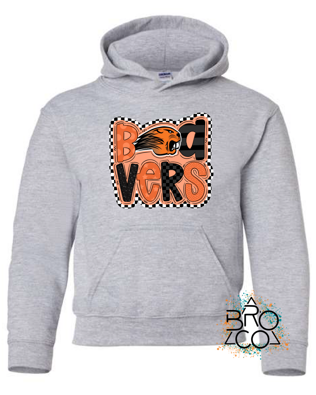BEAVERS - Grey Hooded Sweatshirt