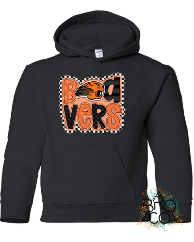 BEAVERS - Black Hooded Sweatshirt