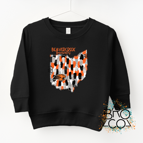 Beavercreek Beavers - Black Crewneck Sweatshirt