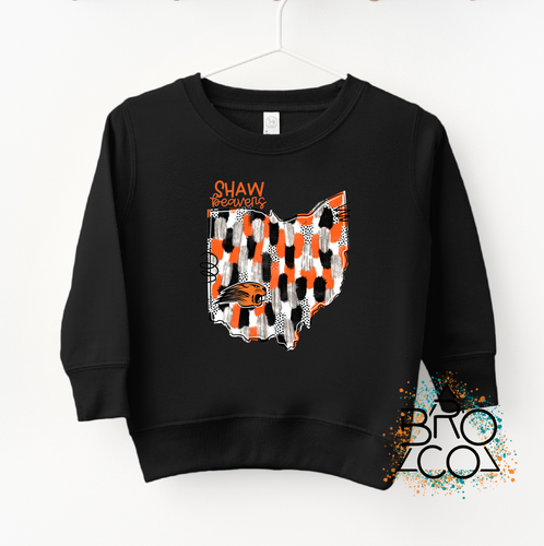Shaw Beavers - Black Crewneck Sweatshirt