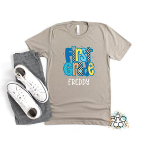 Personalized First Grade Tshirt