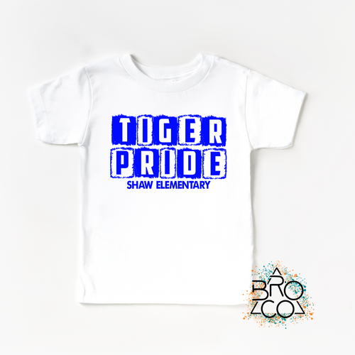 Tiger Pride Shaw Elementary - White Tee