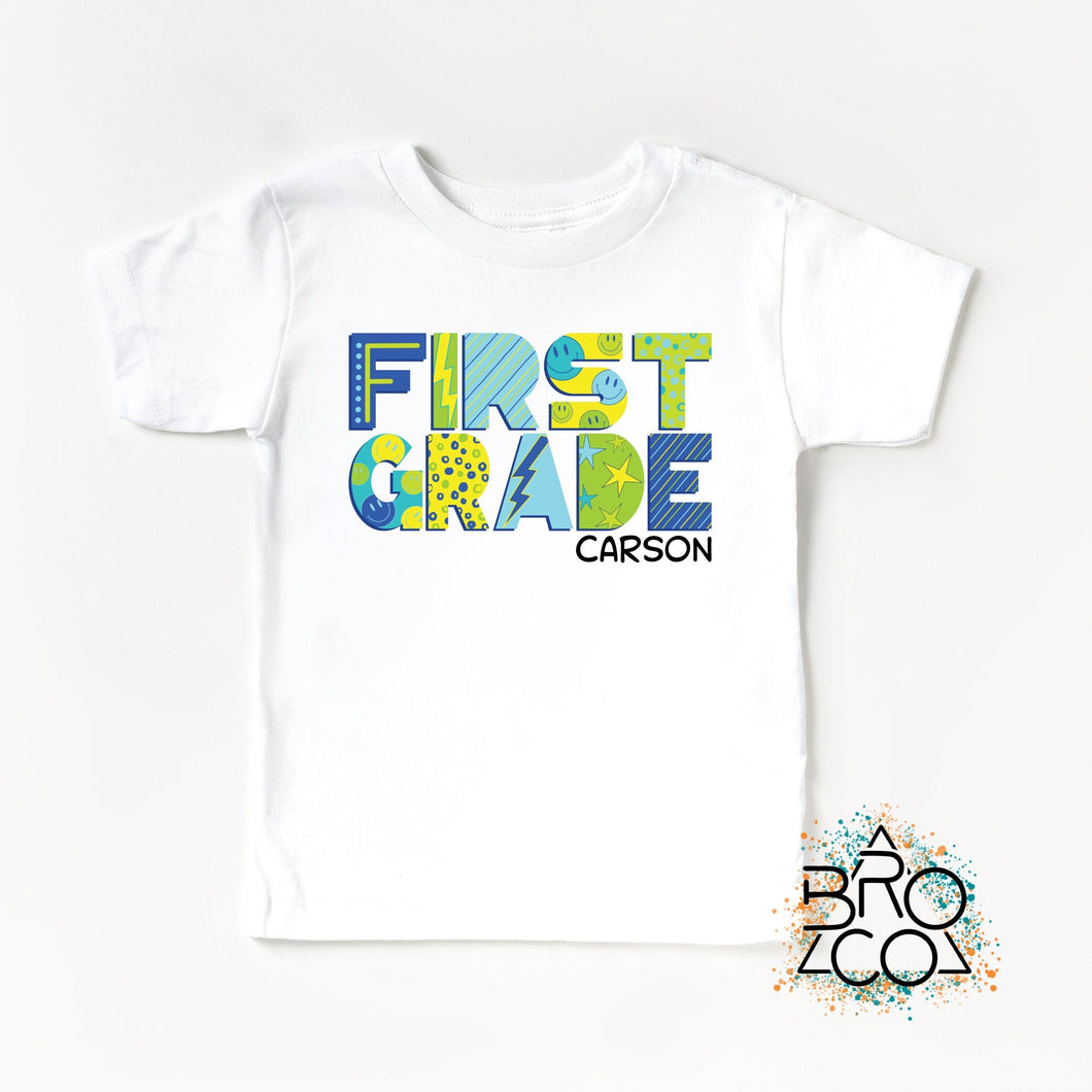 Boys School Shirt - Back To School Shirt - First Day Of School - First Grade Tshirt - 1st Grader Boy Shirt - Boy First Grade Tee