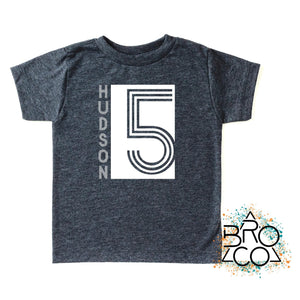 5 Block Birthday Tee
