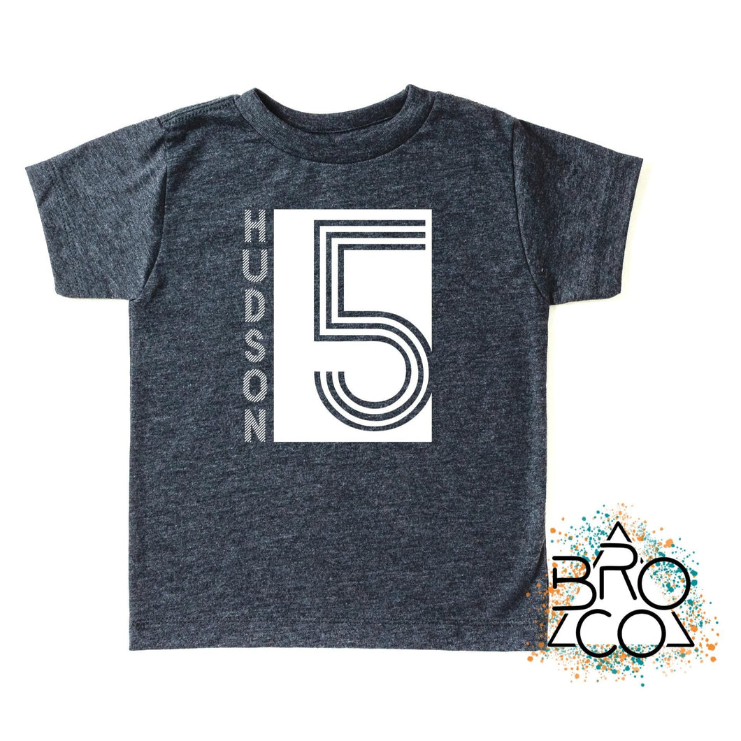 5 Block Birthday Tee