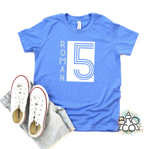 5 Block Birthday Tee