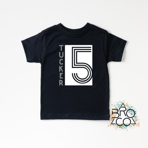 5 Block Birthday Tee