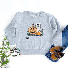 Load image into Gallery viewer, Halloween Sweatshirt | Toddler Halloween | Ghost Sweatshirt | Boys Fall Sweater | Boys Fall Shirt | Pumpkin Patch Shirt | Halloween Shirt