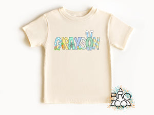 Personalized Easter Tee - Boy Easter T-shirt - Custom Easter Shirt - Easter Name Tee - Personalized Easter Gift