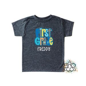 First Grade Shirt - First Day Of School - Back To School - School Shirt Boy - Personalized Shirt