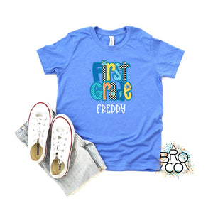 First Grade Shirt - First Day Of School - Back To School - School Shirt Boy - Personalized Shirt