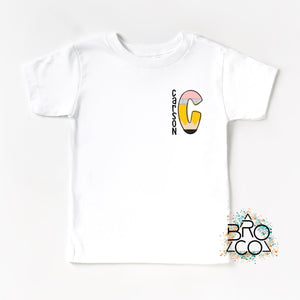 Back To School Shirt - Personalized Shirt - Pencil Name Shirt - Personalized Back To School Kids Shirt - First Day Of School - Pencil Tee