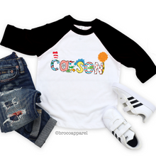 Load image into Gallery viewer, Reading Week Name Raglan